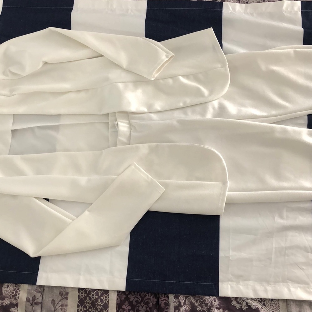 White pant suit